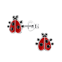 Silver Ladybug Stud Earrings - 20180 Silver Ladybug Stud Earrings - 20180