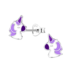 Silver Unicorn Stud Earrings - 20202 Silver Unicorn Stud Earrings - 20202