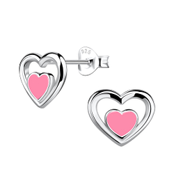 Silver Heart Stud Earrings - 20370 Silver Heart Stud Earrings - 20370