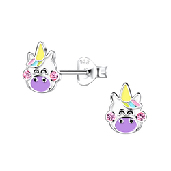 Silver Unicorn Stud Earrings - 20398 Silver Unicorn Stud Earrings - 20398