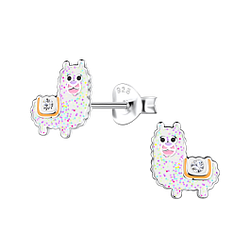 Silver Alpaca Stud Earrings - 20270