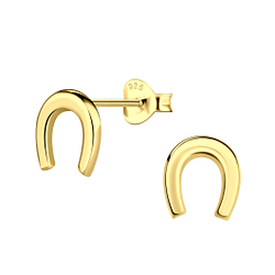Silver Horseshoe Stud Earrings - 20467