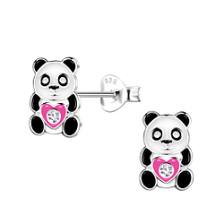 Silver Panda Stud Earrings - 20495 Silver Panda Stud Earrings - 20495