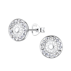 Silver Round Stud Earrings - 20559 Silver Round Stud Earrings - 20559