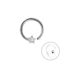 Silver Star Helix Hoop - 20611 Silver Star Helix Hoop - 20611