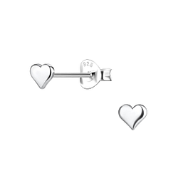 Silver Heart Stud Earrings - 20628 Silver Heart Stud Earrings - 20628