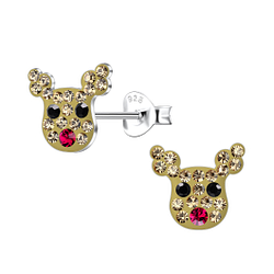 Silver Reindeer Stud Earrings - 20596 Silver Reindeer Stud Earrings - 20596