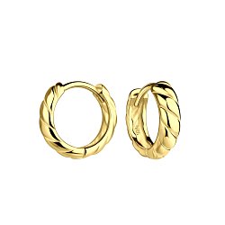 13mm Silver Twisted Huggie Earrings - 20723