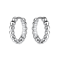 16mm Silver Ball Huggie Earrings - 20622