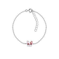 Silver French Bulldog Bracelet - 20760