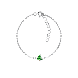 Silver Christmas Tree Bracelet - 20761