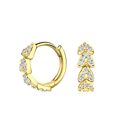 12mm Silver Arrow Huggie Earrings - 20721