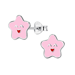 Silver Star Stud Earrings - 20858