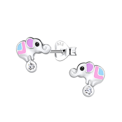 Silver Elephant Stud Earrings - 21001 Silver Elephant Stud Earrings - 21001