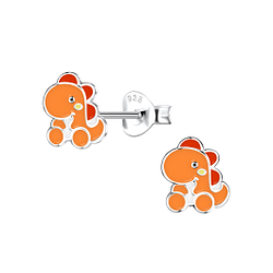 Silver Dinosaur Stud Earrings - 21089 Silver Dinosaur Stud Earrings - 21089
