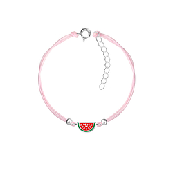 Silver Watermelon Cord Bracelet - 20808