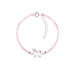 Silver Unicorn Cord Bracelet - 21080
