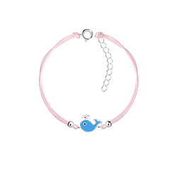 Silver Whale Cord Bracelet - 21043