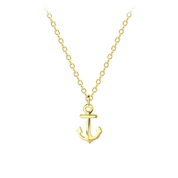Silver Anchor Necklace - 20997