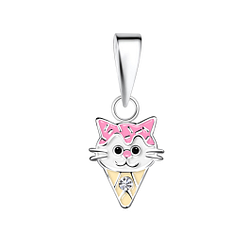 Silver Cat Pendant - 21074