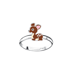 Silver Deer Adjustable Ring - 20897