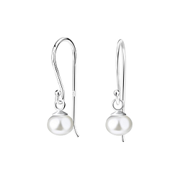 4mm Fresh Water Pearl Silver Earrings - 21216