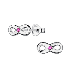 Silver Infinity Stud Earrings - 9165 Silver Infinity Stud Earrings - 9165