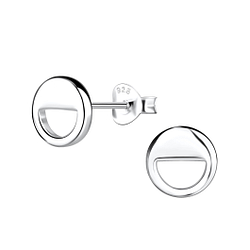 Silver Round Stud Earrings - 21113 Silver Round Stud Earrings - 21113