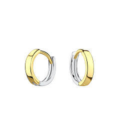 10mm Silver Huggie Earrings - 20473