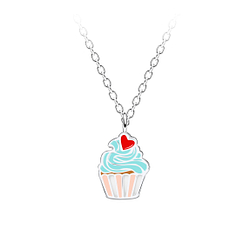 Silver Cupcake Necklace - 21202 Silver Cupcake Necklace - 21202