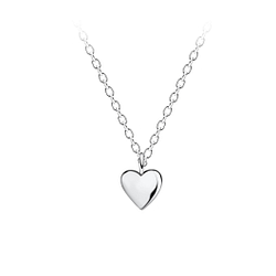Silver Heart Necklace - 21148