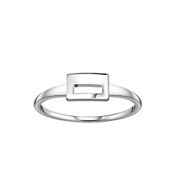 Silver Rectangle Ring - 21256