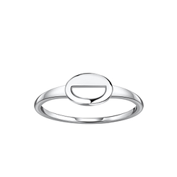Silver Oval Ring - 21258