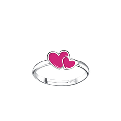 Silver Heart Adjustable Ring - 20882