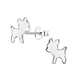 Silver Baby Deer Stud Earrings - 21329