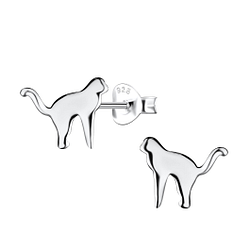 Silver Monkey Stud Earrings - 21382 Silver Monkey Stud Earrings - 21382