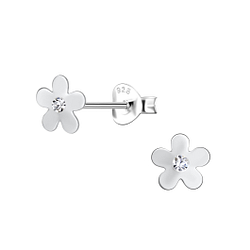 Silver Flower Stud Earrings - 21422 Silver Flower Stud Earrings - 21422