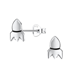 Silver Rocket Stud Earrings - 21409