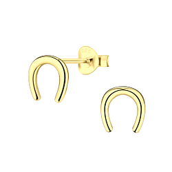 Silver Horseshoe Stud Earrings - 20625
