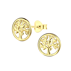 Silver Tree of Life Stud Earrings - 21310