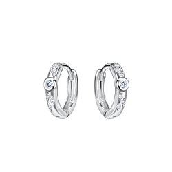 10mm Silver Huggie Earrings - 21390