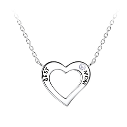 Silver Best Mom Necklace - 21393