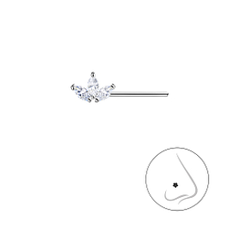 Silver Flower Nose Stud - 21298