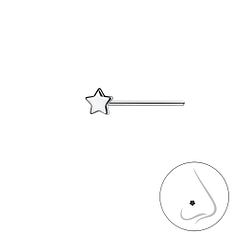 Silver Star Nose Stud - 21325