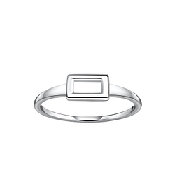 Silver Rectangle Ring - 21323