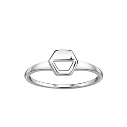 Silver Hexagon Ring - 21307