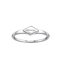Silver Diamond Shaped Ring - 21305 Silver Diamond Shaped Ring - 21305