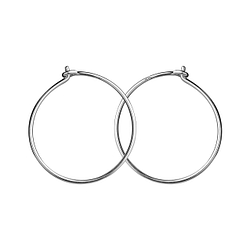 17mm Silver Wire Hoop Earrings - Pack of 5 Pairs - 21351