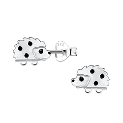 Silver Hedgehog Stud Earrings - 21530