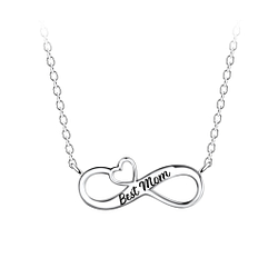 Silver Best Mom Necklace - 21455